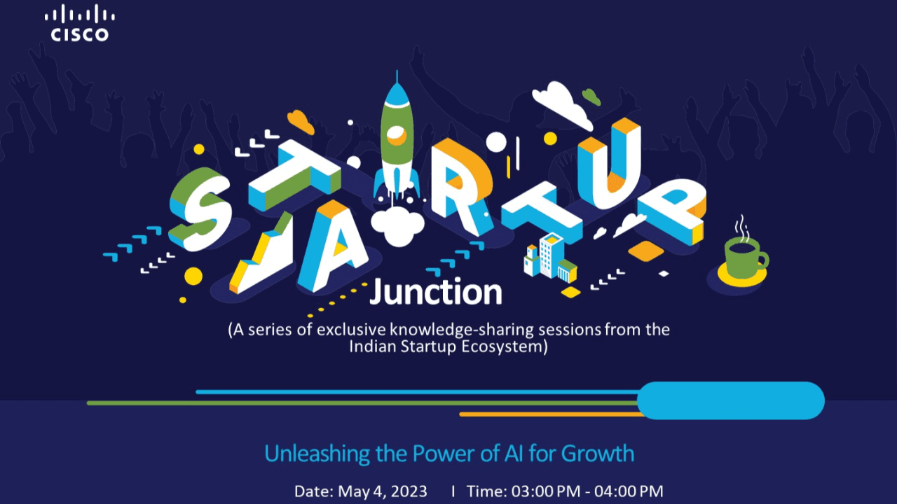 Chandra Kumar delivering the AI keynote for Cisco, April 2023