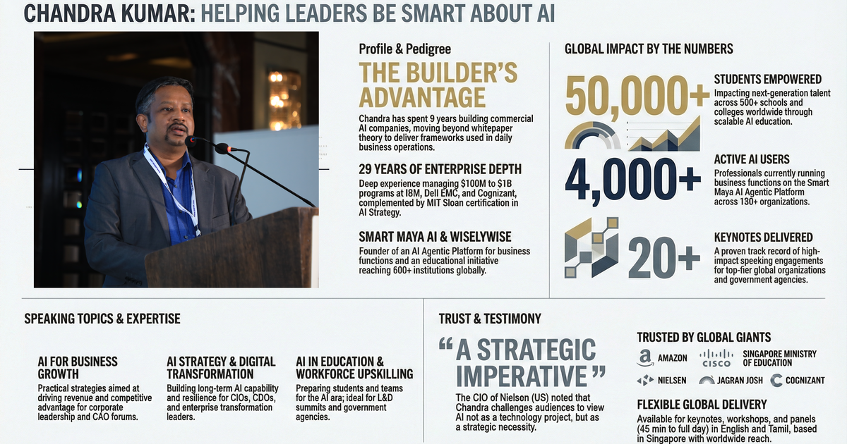 Chandra Kumar — AI Keynote Speaker | Singapore & Global